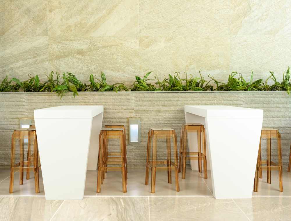 Табурет прозрачный барный Siesta Contract Fox 75, янтарный