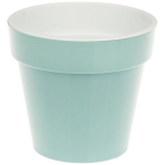 Кашпо для цветов пластиковое 9л d-27,5см «Порто» со вставкой нефритовый