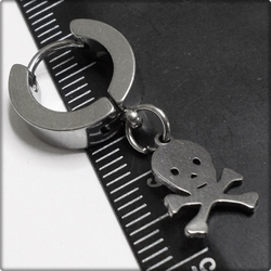 Серьга "Скелет" для пирсинга уха. Сталь 316L