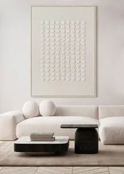 Постер Sandy 140х100 см, бежевый, белый