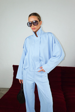 Костюм-тройка с бомбером с атласным подкладом