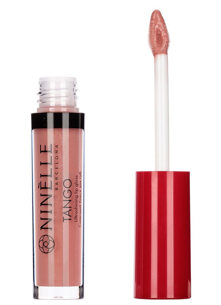 Ninelle Блеск для губ Tango, с эффектом 3D объема, ультрасияющий, тон №712, Пыльный розовый, 3 мл