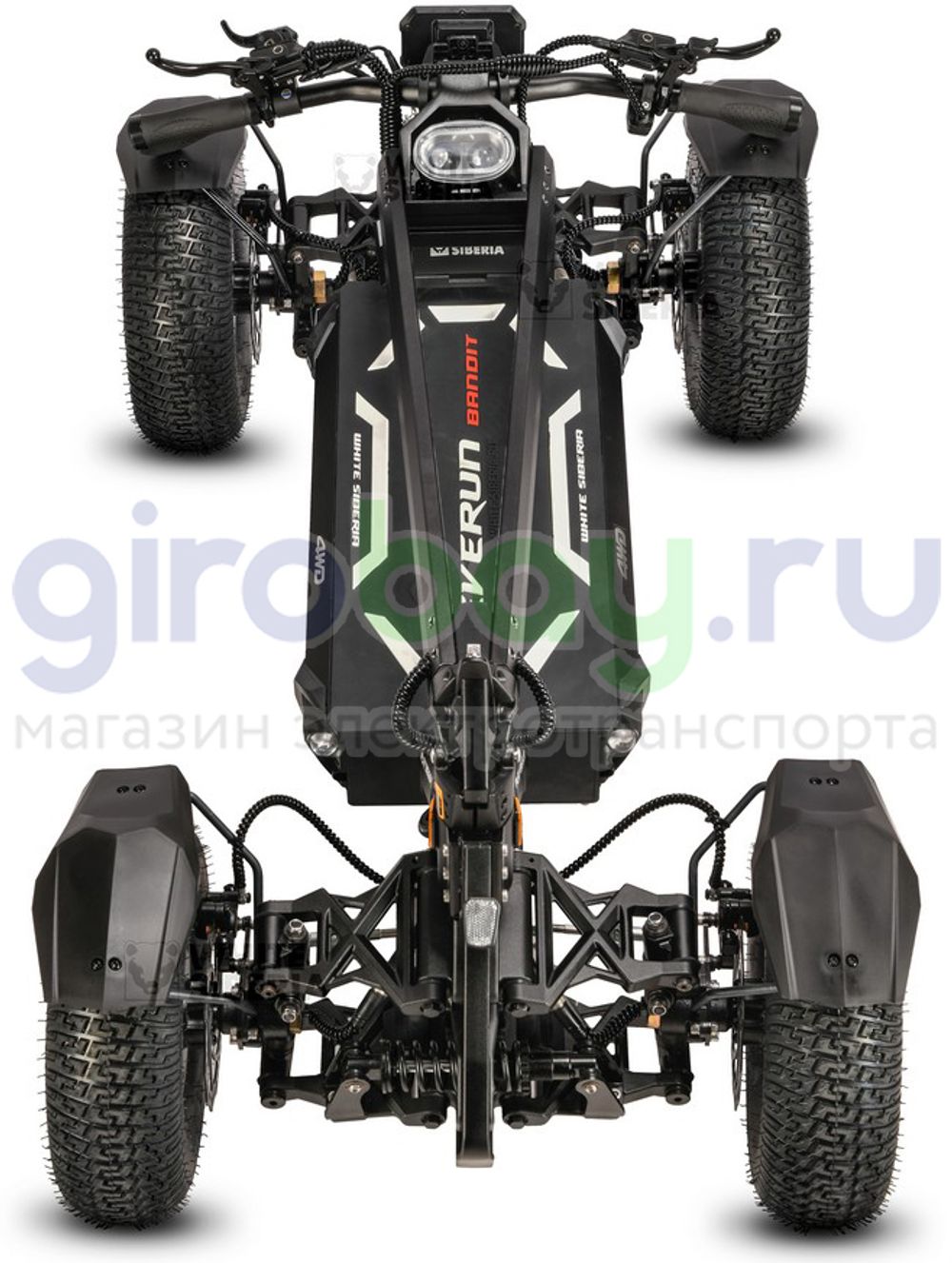 Электросамокат WHITE SIBERIA TEVERUN BANDIT 4x4 7200W 60V/60AH фото №17