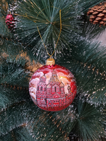 Шар стеклянный "Спас на крови",  ручная роспись