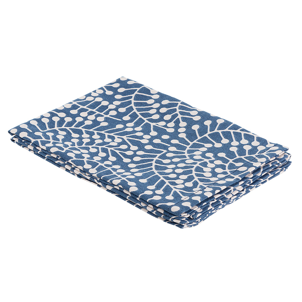 Набор из двух салфеток сервировочных темно-синего цвета с принтом Спелая Смородина из коллекции scandinavian touch, 45х45 см