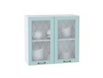 Шкаф верхний с 2-мя остекленными дверцами Ницца