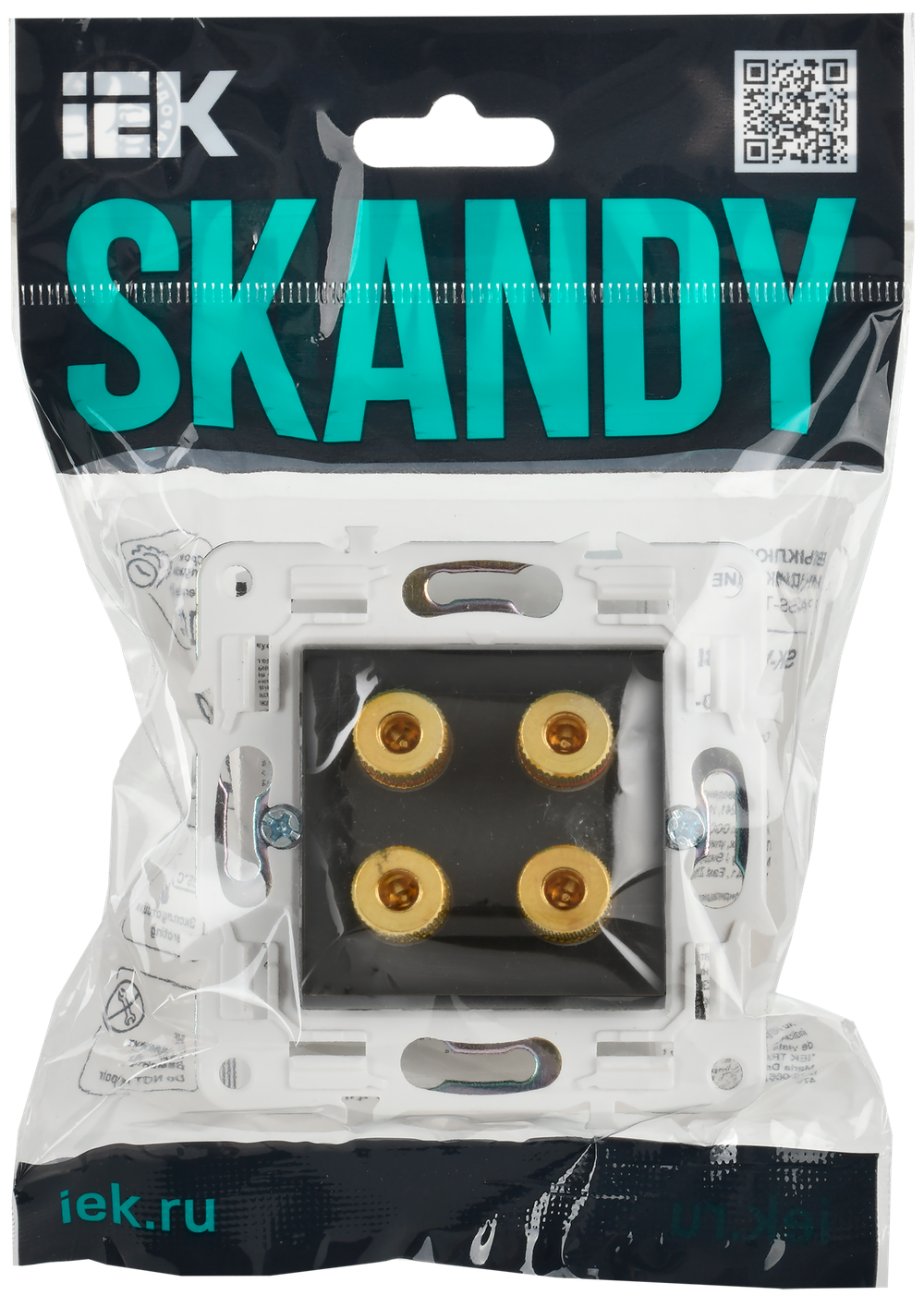 SKANDY Аудиорозетка 4-местная SK-A01T титан IEK