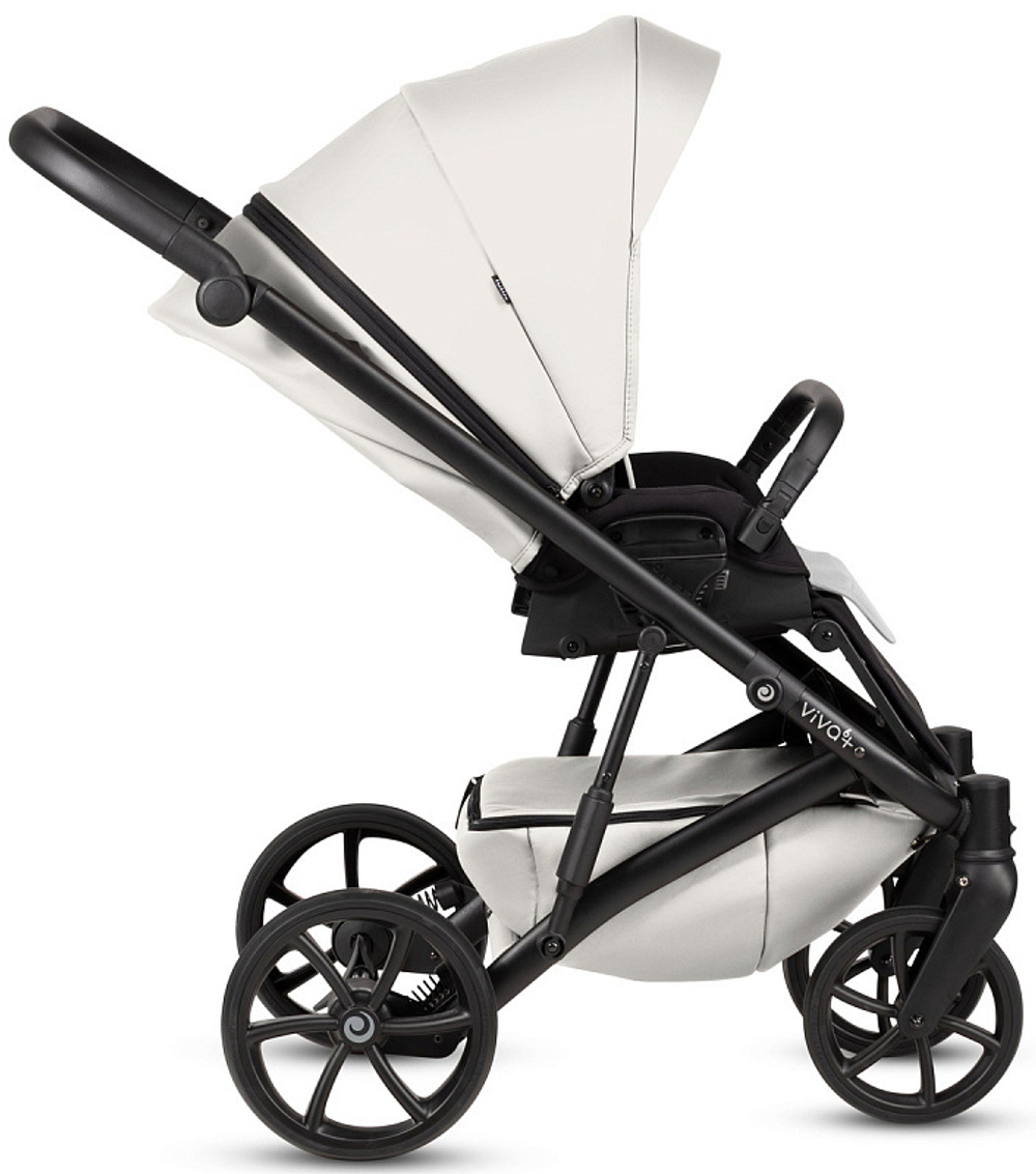 Детская коляска Tutis Viva 6 Plus Leather 3 в 1 с автокреслом Elo Lux EduSky Black 1612085 Cloud