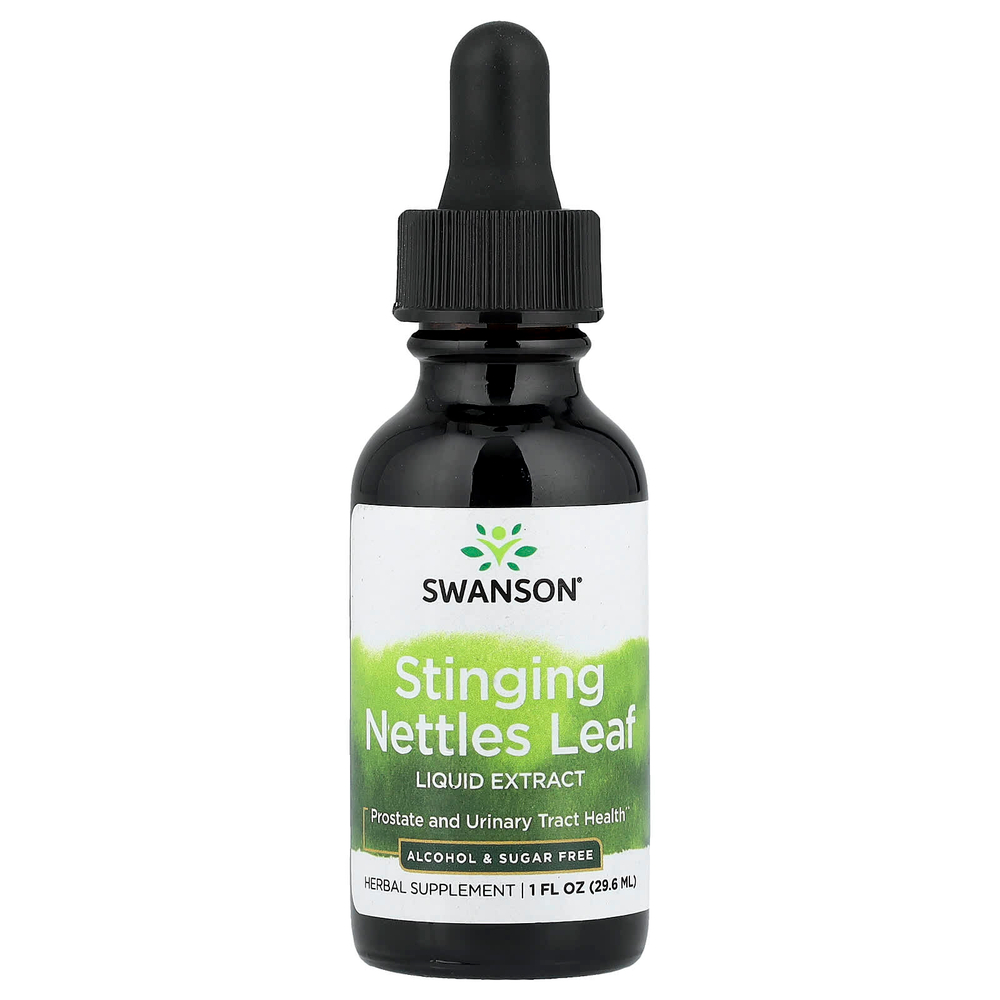 Swanson Vitamins, жидкий экстракт листьев крапивы двудомной, без спирта и сахара, 29,6 мл (1 жидк. унция)