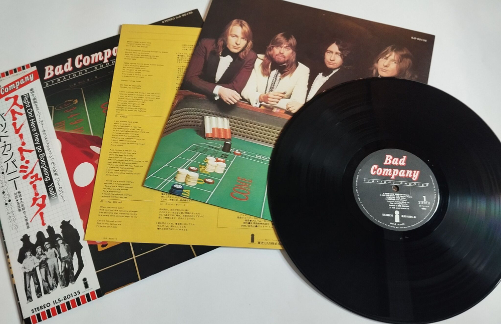 Винтажная виниловая пластинка LP Bad Company Straight Shooter (Japan 1975) (Obi)