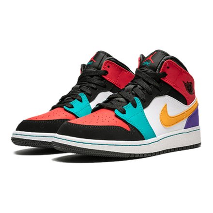 Кроссовки Air Jordan 1 Mid Bred Multi-Color GS