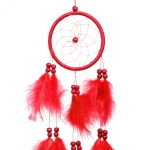 Украшение-оберег «Ловец Снов-Dream prince» 11*45см цвет красный