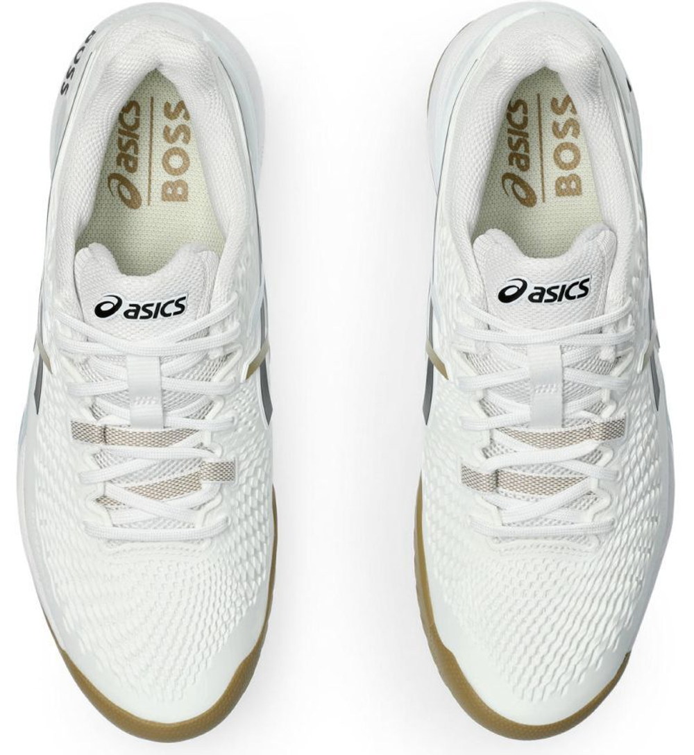 Мужские кроссовки теннисные Asics Gel-Resolution 9 BOSS- white/black