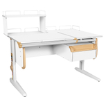 Растущая парта СУТ 25 с задними полками СУТ.15.210 и СУТ.15.240 и навесной тумбой (1200×880 мм)