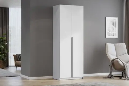 Шкаф 2-х створчатый Берген ПРО белое дерево