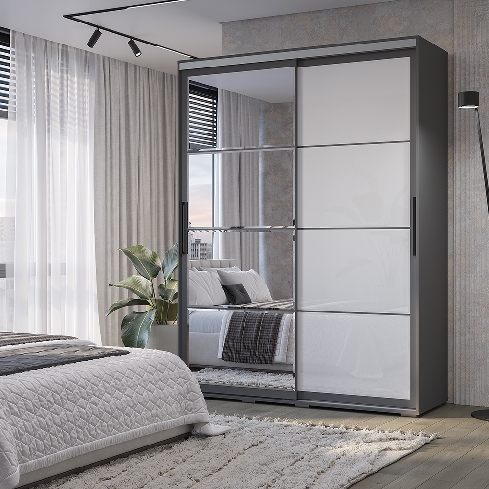 Шкаф-купе Крафт-6 1,6 м ШКК-06 графит