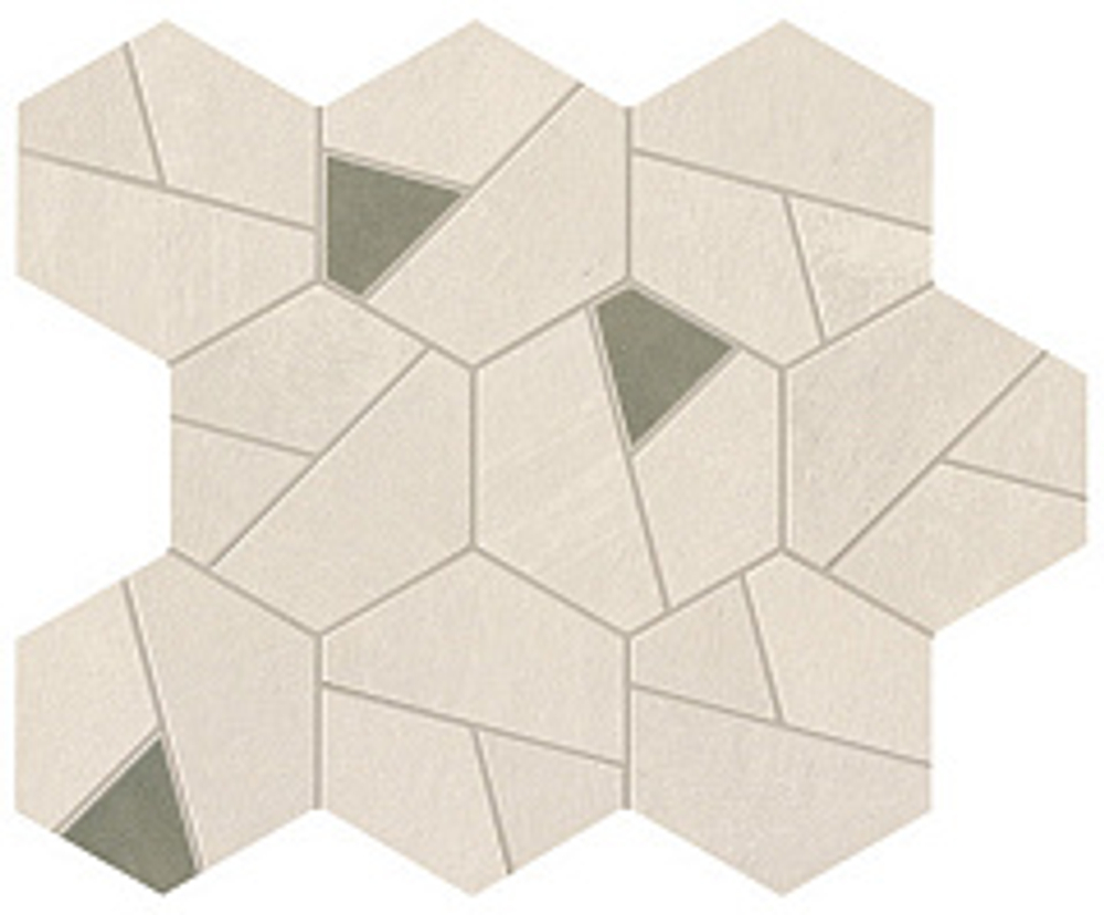 Мозаика/Керамогранит ATLAS CONCORDE BOOST PRO Ivory Mosaico Hex Olive 25x28,5 A0QN