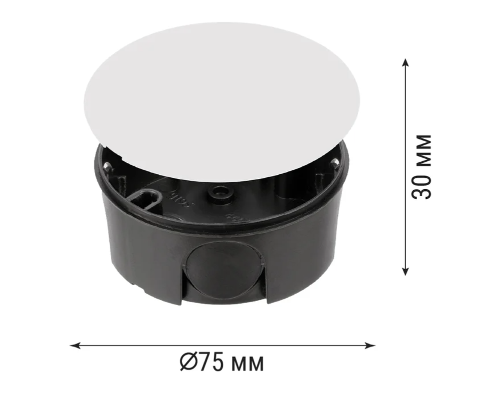 Коробка распределительная TDM ELECTRIC D75х30 мм, крышка, IP20 SQ1402-1195