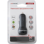 104272 Переходник прикуривателя DUETE с 2-мя USB,12/24 В, AutoStandart
