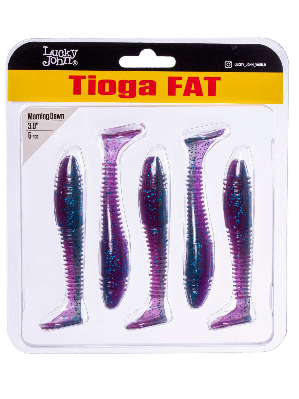 Виброхвост Lucky John TIOGA FAT 3.9in (100 мм), цвет T91, 5 шт.