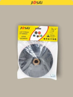 Тарелка опорная 125 мм насадка для дрели и УШМ с липучкой и адаптером (ТОНКАЯ)