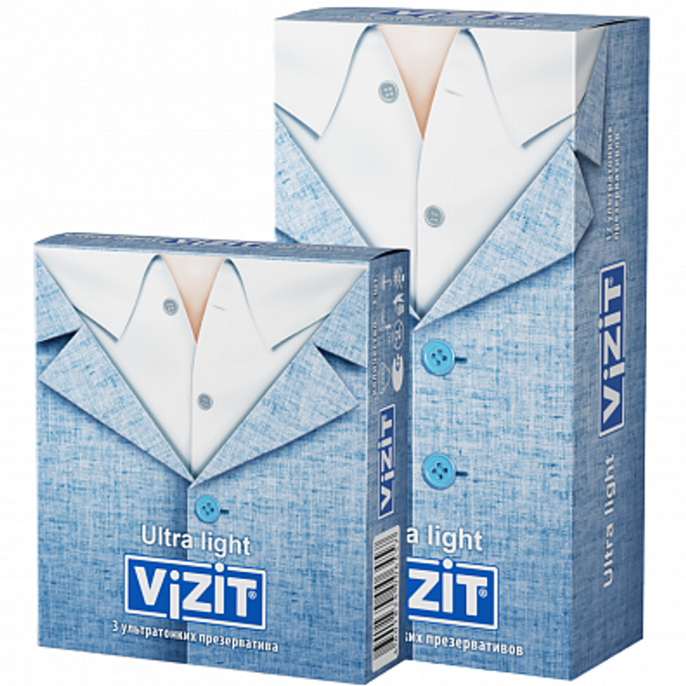 Презервативы VIZIT Ultra light Ультратонкие 12 шт.