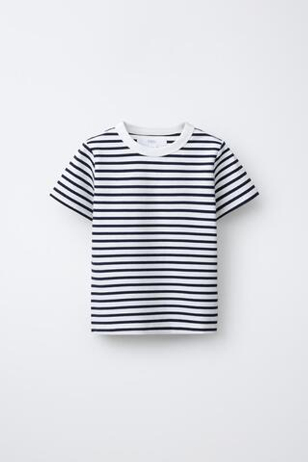 ZARA ФУТБОЛКА ИЗ ИНТЕРЛОКА В ПОЛОСКУ, ПОЛОСКИ