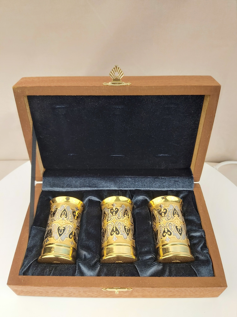 Подарочный набор стопок "Гильзы" с чернением