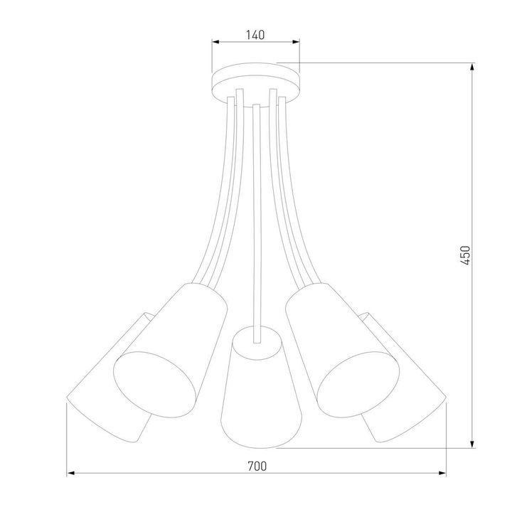 Потолочная люстра TK Lighting 1712 Wire Kids
