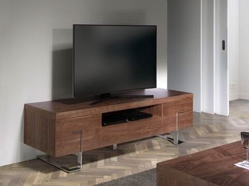 Тумба под ТВ MF2103TV /3222 из ореха и хромированной стали