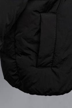 ZARA КУРТКА С КАПЮШОНОМ И БАНТИКАМИ, ЧЕРНЫЙ