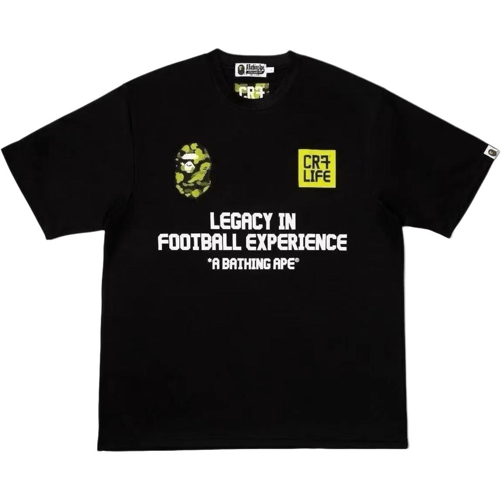 A Bathing Ape Bathing Ape X Cr7 Life Cr7 Life Collaboration Fw25 Футболка черный