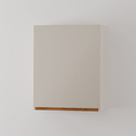 Навесной кухонный шкаф для сушки посуды 60х32х75 Виго / кухонный модуль с дверцей и полкой / персидский жемчуг, массив дуба