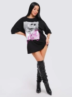 Футболка женская оверсайз принт