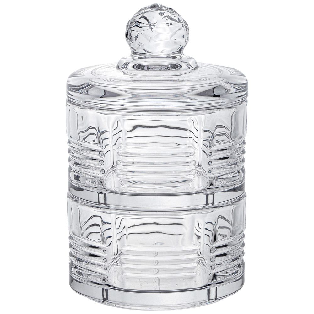 ЕМКОСТЬ ДЛЯ ХРАНЕНИЯ LEFARD С КРЫШКОЙ 2 ЯРУСА "ROXY" 8*14 СМ, 180 МЛ (КАЖДАЯ)