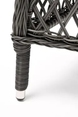 "Сицилия" плетеный стул из искусственного ротанга, цвет графит