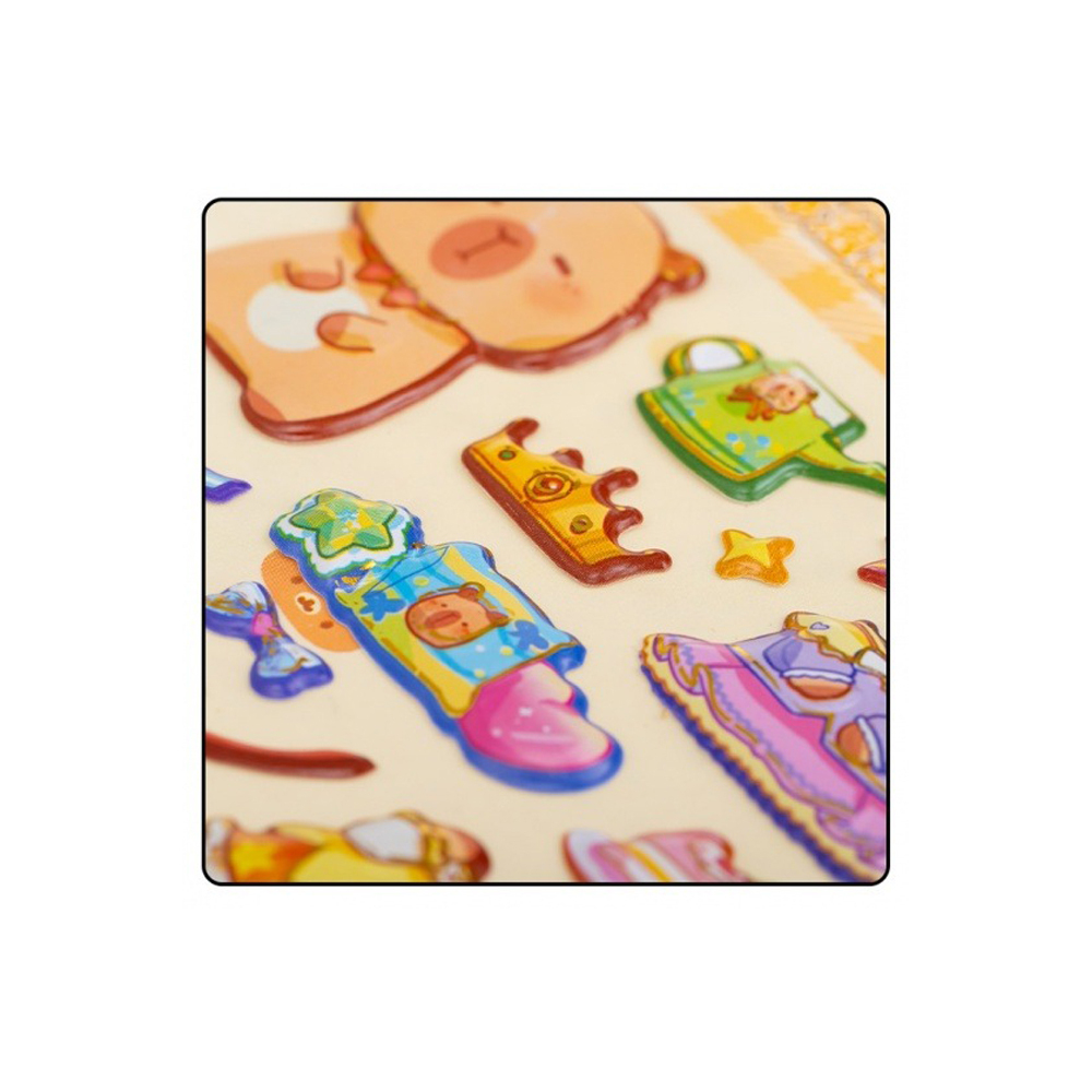 Наклейки стикеры Basir, серия "Капибара", размер 24*9.5 см, 29 стикеров