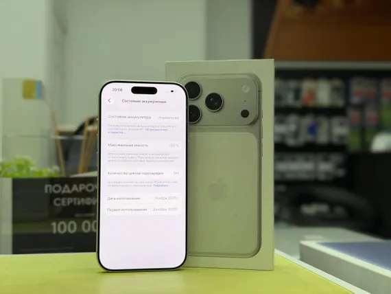 Б/У Телефон Apple iPhone 17 Pro 512gb Silver 100% (HPXG4Y5YGD)