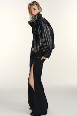 ZARA ДЖИНСЫ TRF BAGGY НА МОЛНИЯХ, ЧЕРНЫЙ