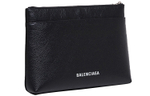 Balenciaga Cow Leather Clutch Women"s Black
