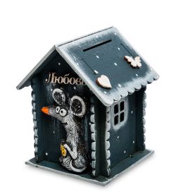 КоКо Шамель KK-621 Копилка-домик «Мышь с сыром» шамот