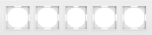 Рамка 5-я, Wave матовый белый, серия A07