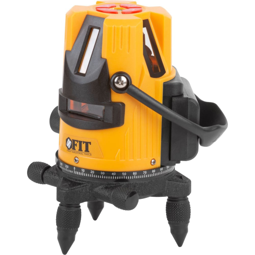 Уровень лазерный самоуспокаивающийся, зеленые лучи, горизонталь + 4 вертикали, диапазон 20 м, Li-Ion аккум., 2 уровня яркости, тре