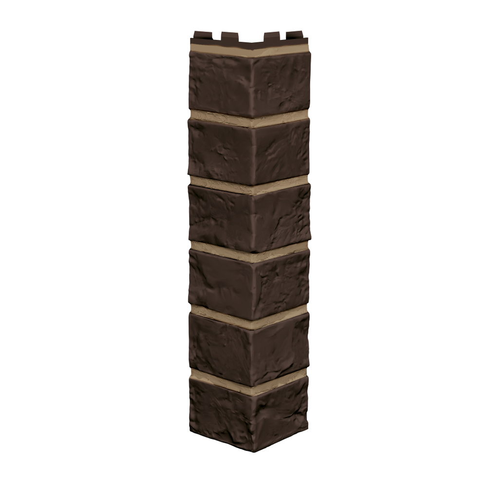 Угол наружный Vilo Brick DARK BROWN с фугой