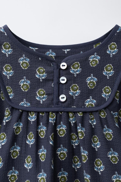 ZARA ПЛАТЬЕ С ЦВЕТОЧНЫМ ПРИНТОМ, СИНИЙ