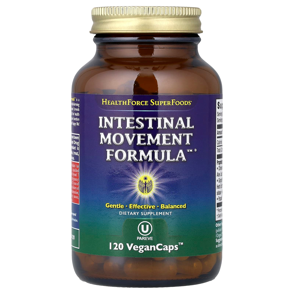 HealthForce Superfoods, Intestinal Movement Formula™, 120 веганских капсул™