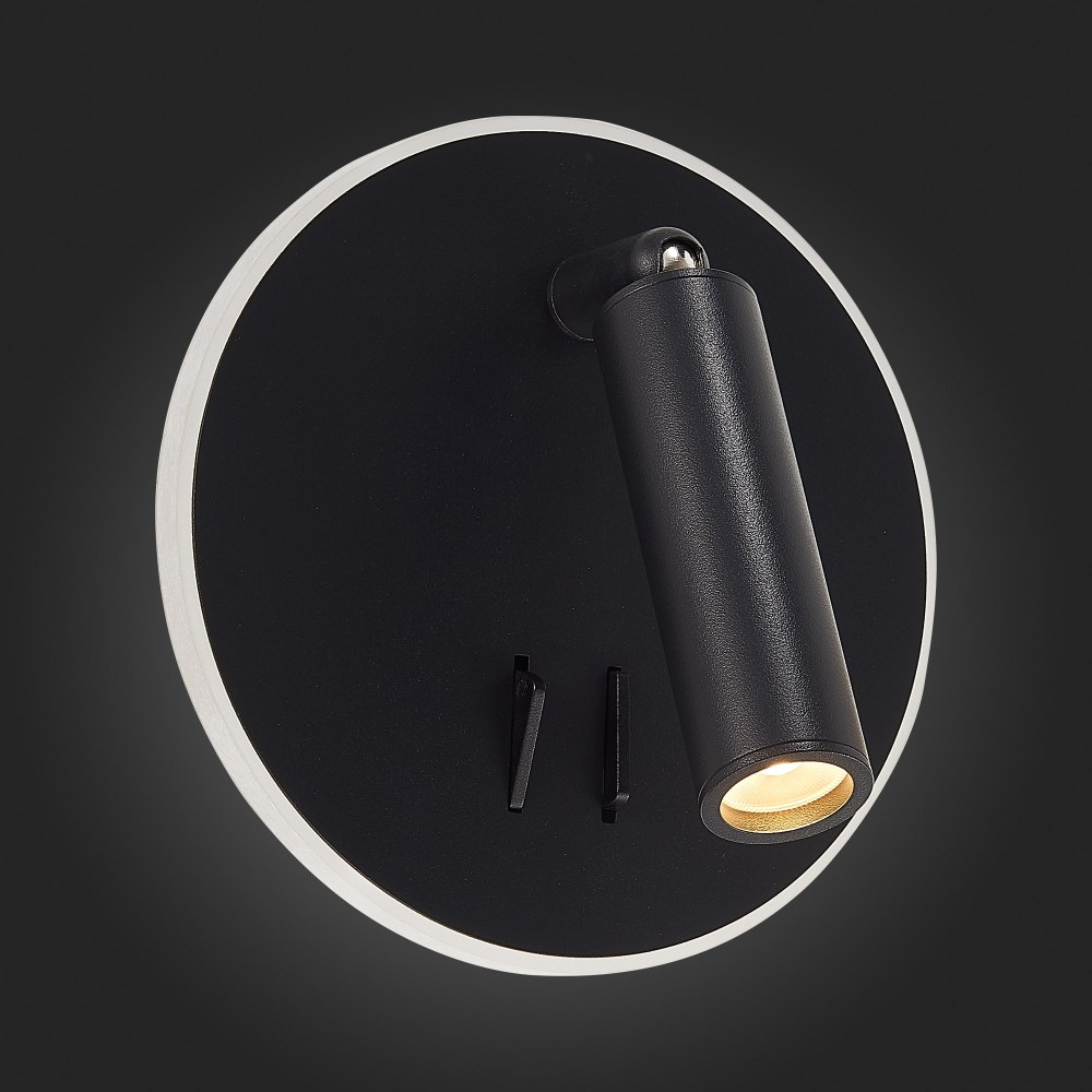 SL1586.413.01 Светильник настенный Черный LED 1*8W 3000K 624Lm Ra&gt;80 24° IP20 L-xW155xH155 170-240V Настенные светильники