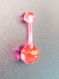 Акриловые серьги для пирсинга пупка. Яркие цвета. 1 штука