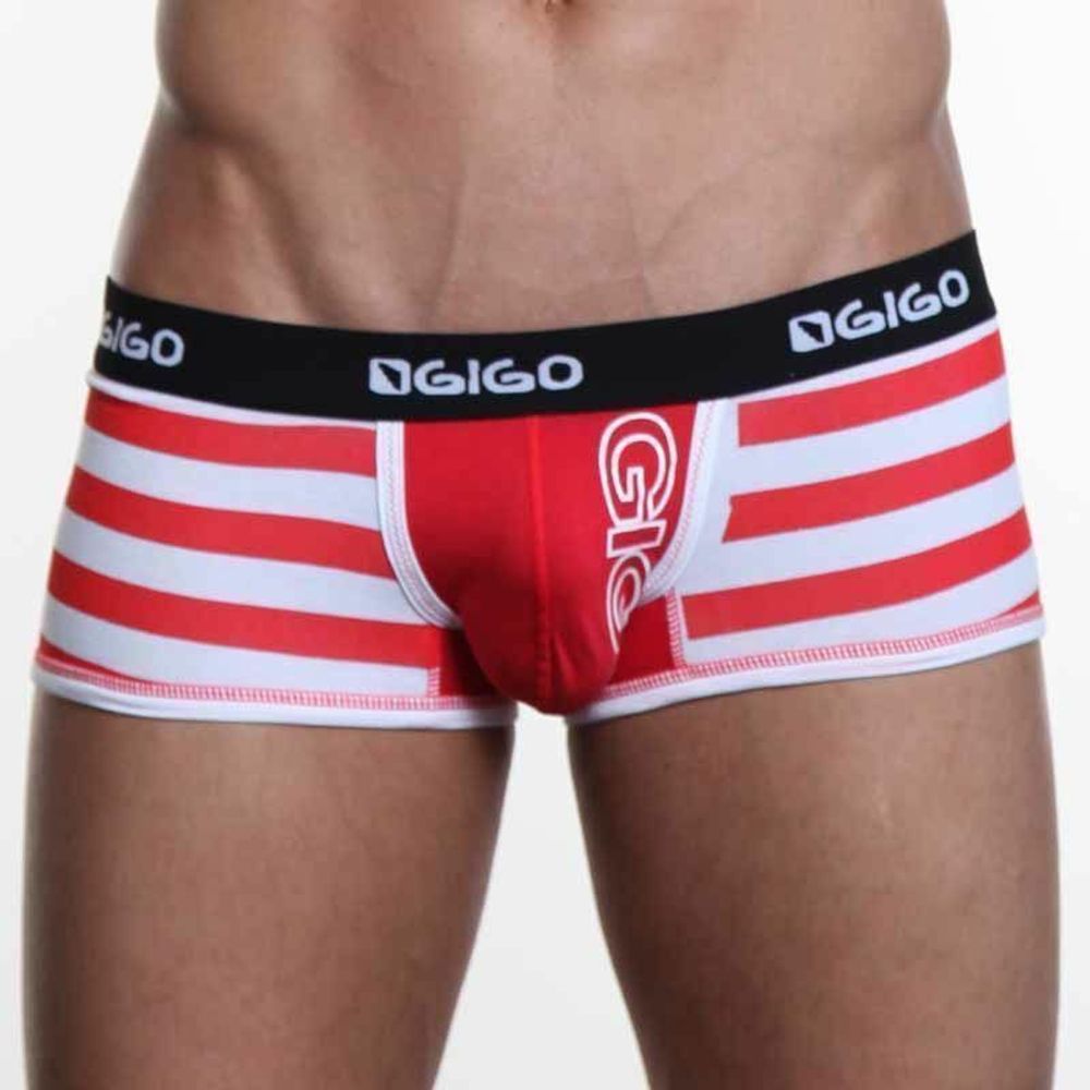 Мужские трусы хипсы GIGO Red and White Boxer