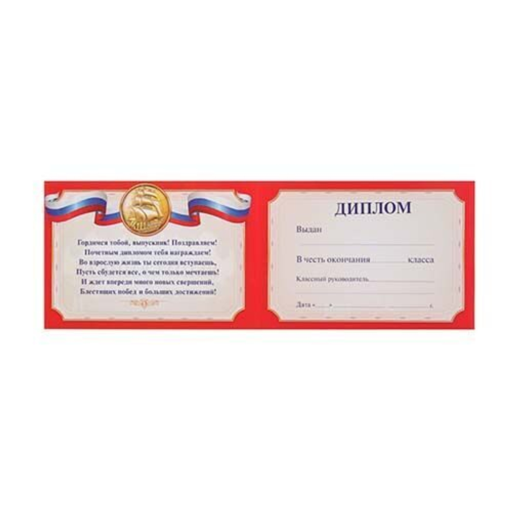 Диплом «Выпускника», классический, 21 х 14,5 см